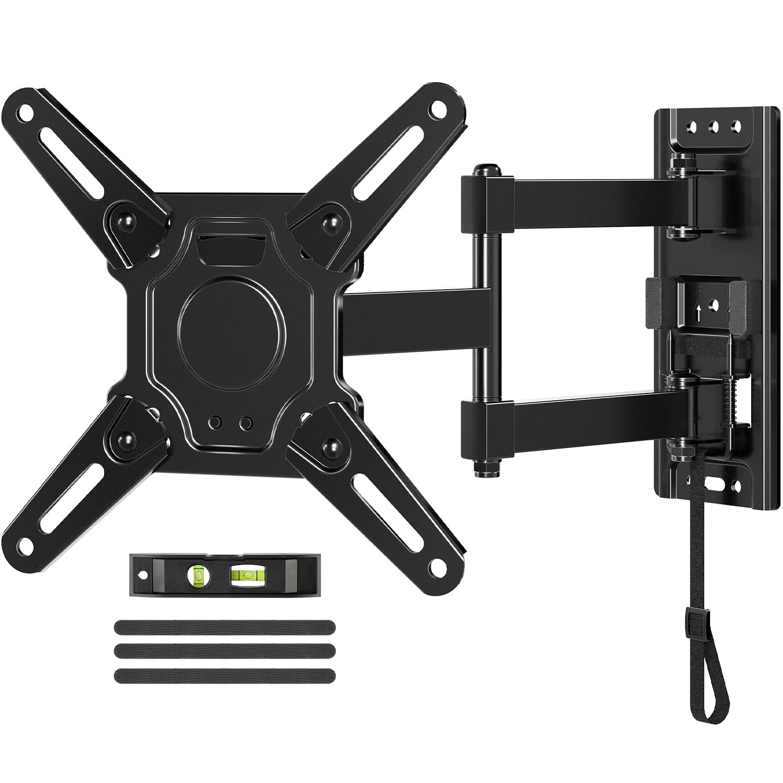 ELIVED Supporto TV per camper, staffa da parete per TV con serratura per la maggior parte dei televisori da 13-43 pollici, rotazione e inclinazione a movimento completo, design brevettato a doppio