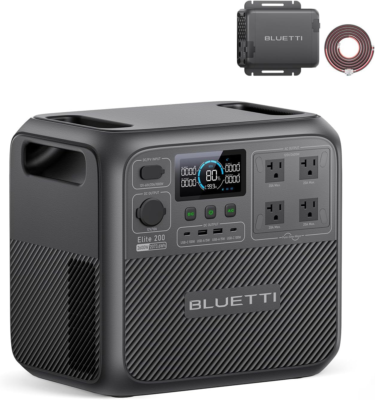 BLUETTI ポータブル電源 Elite 200 V2 Amazon.com : BLUETTI Elite 200 V2 Portable Power Station & Charger