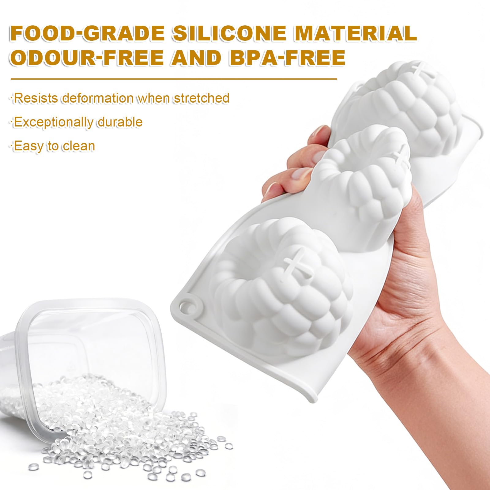 2 Pièces Moule Trompe L'oeil Fruit, Moule Silicone Framboise, 6 Cavities Moules Silicones, Moules à Pâtisserie, Silicone Dessert Mold for Cakes, Chocolates, Jellies, Creative Baking Creations