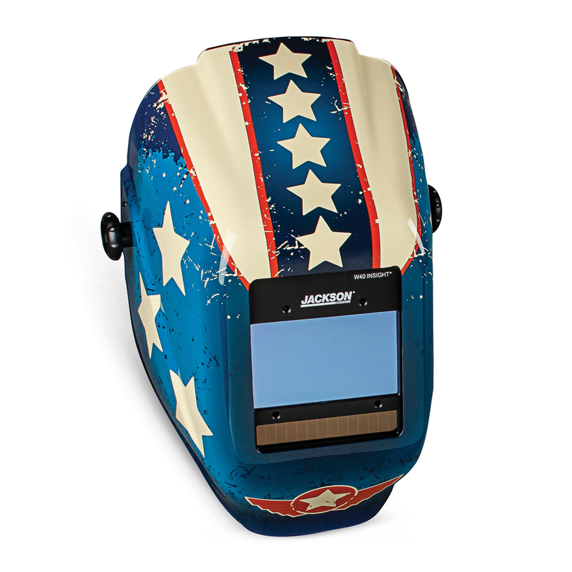 Jackson Safety Ultra-Lightweight Insight HXL-100 Welding Helmet with Digital Variable Auto Darkening Filter, Nylon, Halo X, Stars & Scars, Universal Size, 46101