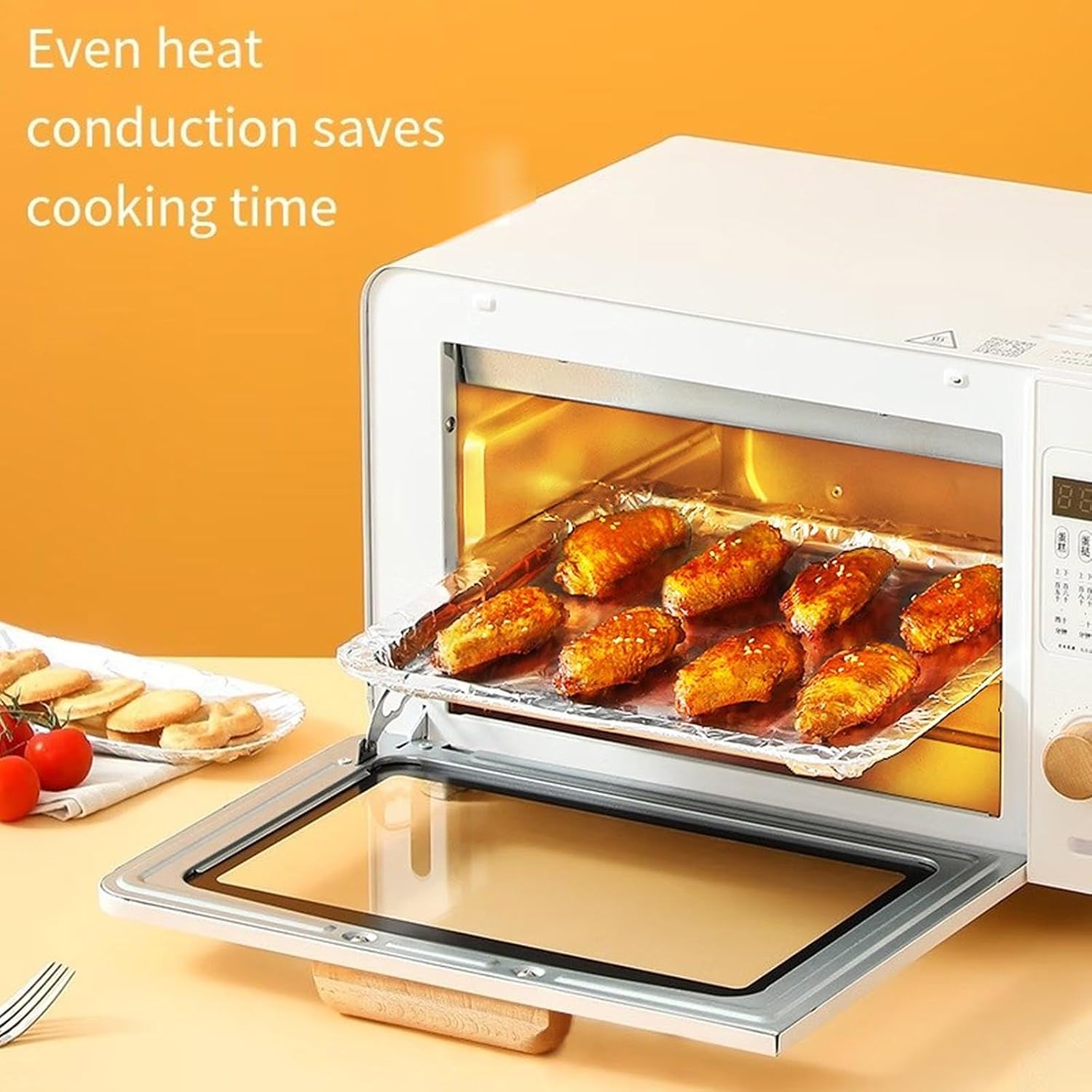 Aluminum Foil,Non Stick Baking Paper Foil,Tin Foil Oil Proof Oven Pastry Baking Foil,Heat Resistant BBQ Grill Sheet Aluminum Foil for Cooking, Roasting, Baking, BBQ & Parties (20mX30cm)
