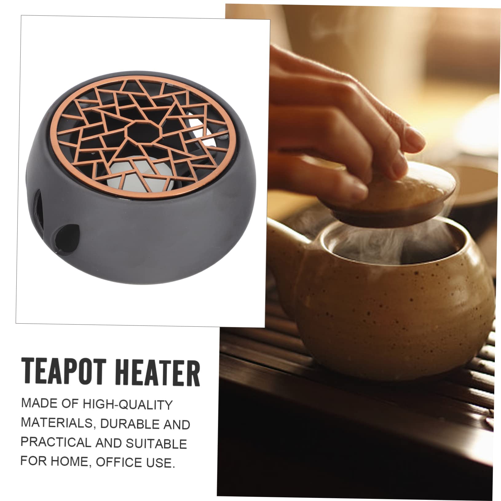 Calentador de Tetera Vela de Cerámica Estilo Japonés para Té