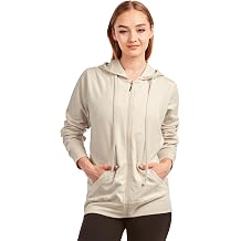 Sofra Womens Thin Cotton Zip Up Hoodie Jacket