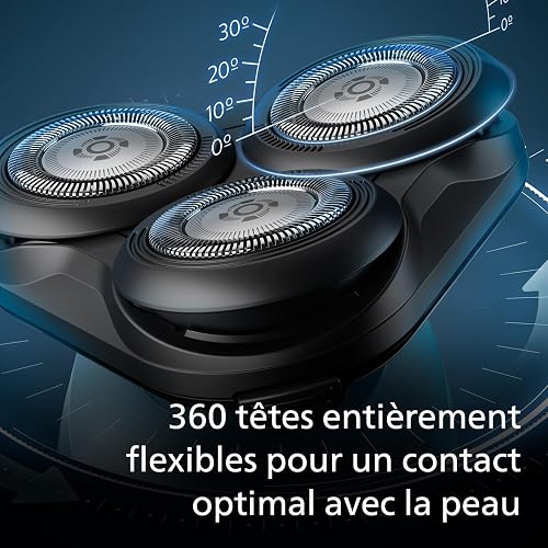 Philips Rasoir Series 5000 - rasoir électrique pour homme Wet & Dry bleu métallisé, avec tondeuse de précision et pochette souple de voyage (modèle S5465/18) - 3