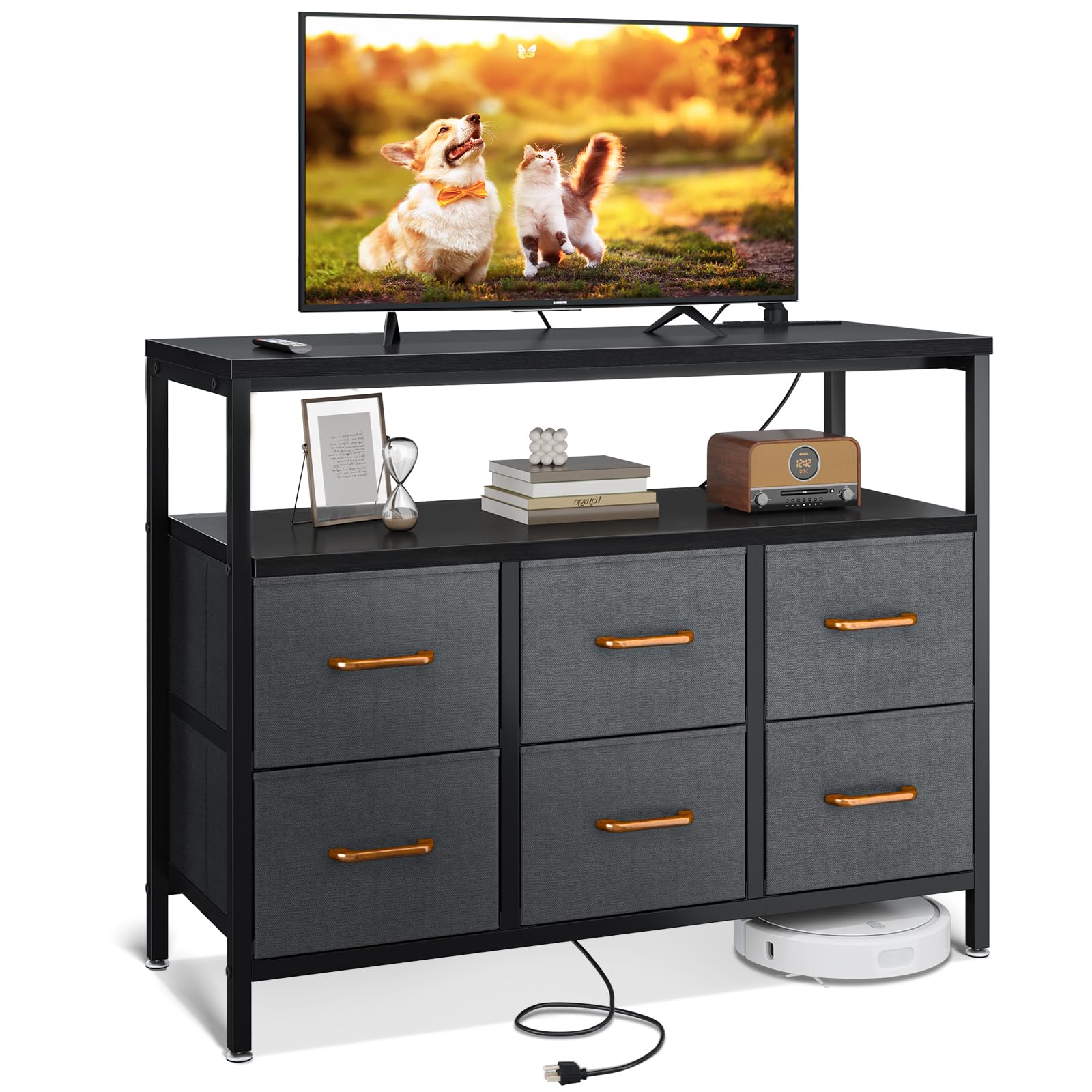 40 inch tv on dresser TV Stands with Drawers ​| Pamapic
