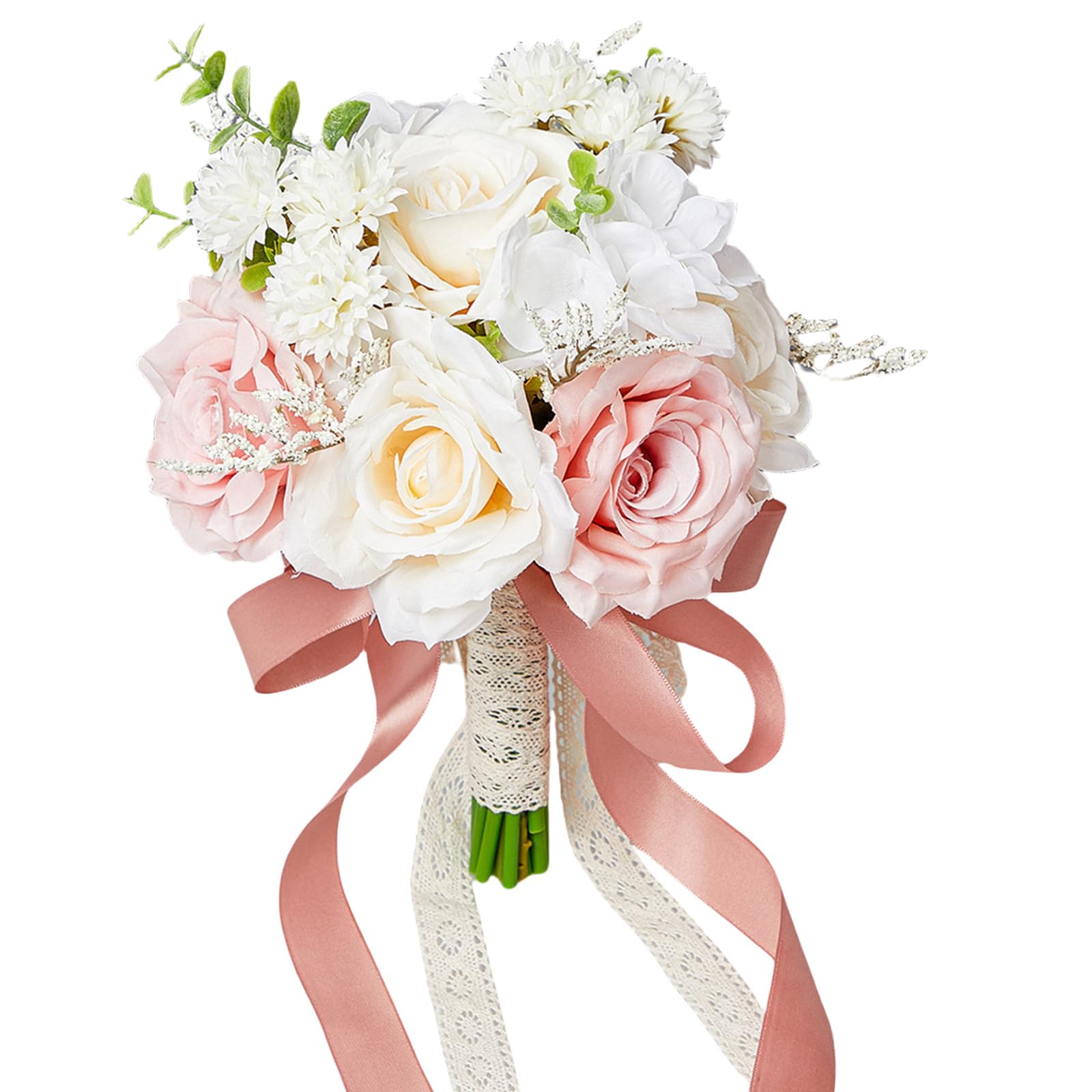 HDOYTXXM Artificial Roses Wedding Bouquet Beautiful Handheld Artificial Flower Bunch Delicate Bride Bunch Wedding Flower Bouquet