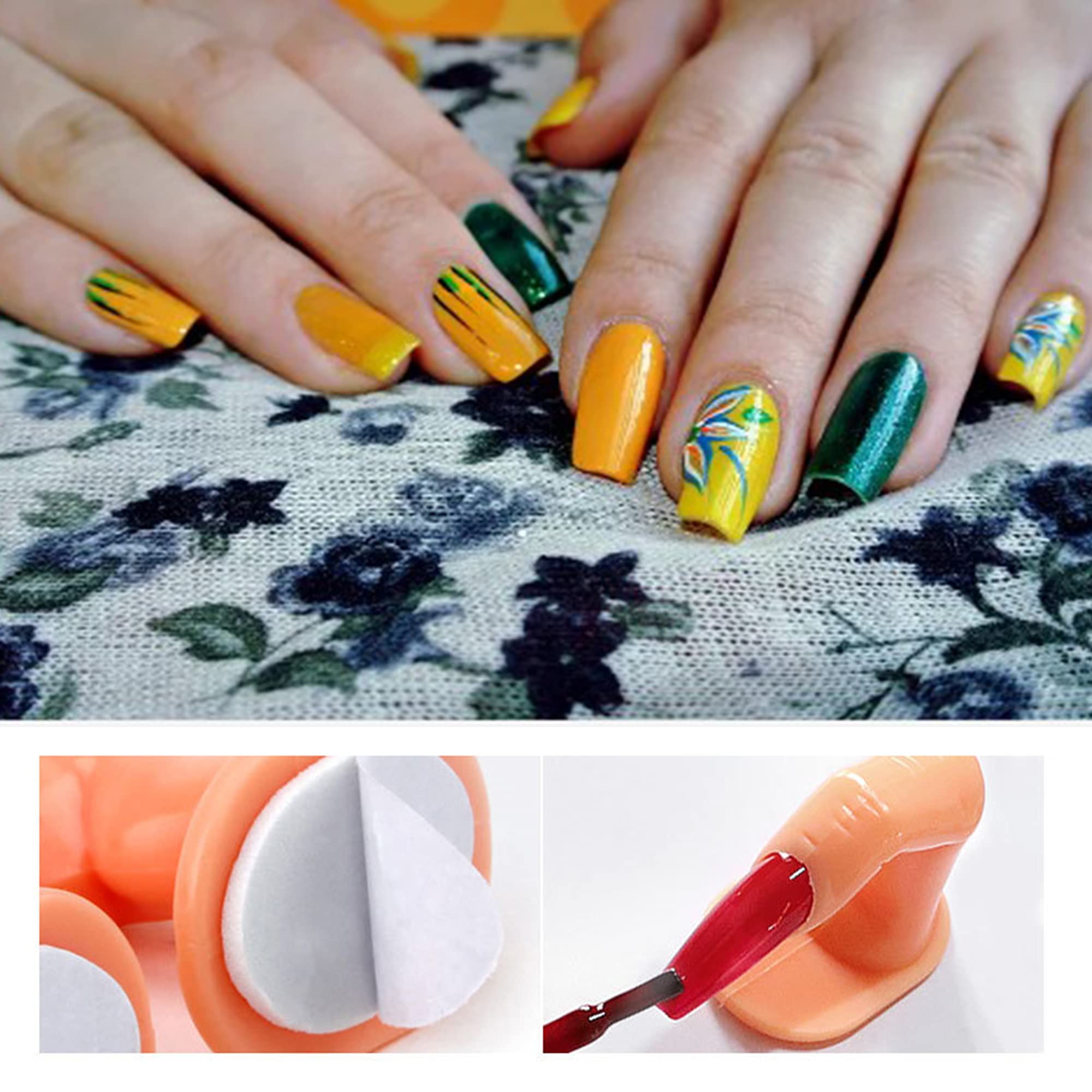 10 Sztuk fałszywe palce rąk i palców, Manicure ćwicz palec, Plastikowy model palca, Praktyka zdobienia paznokci, Palce Pleśń, Palec treningowy do sztucznych paznokci, Praktyka zdobienia paznokci