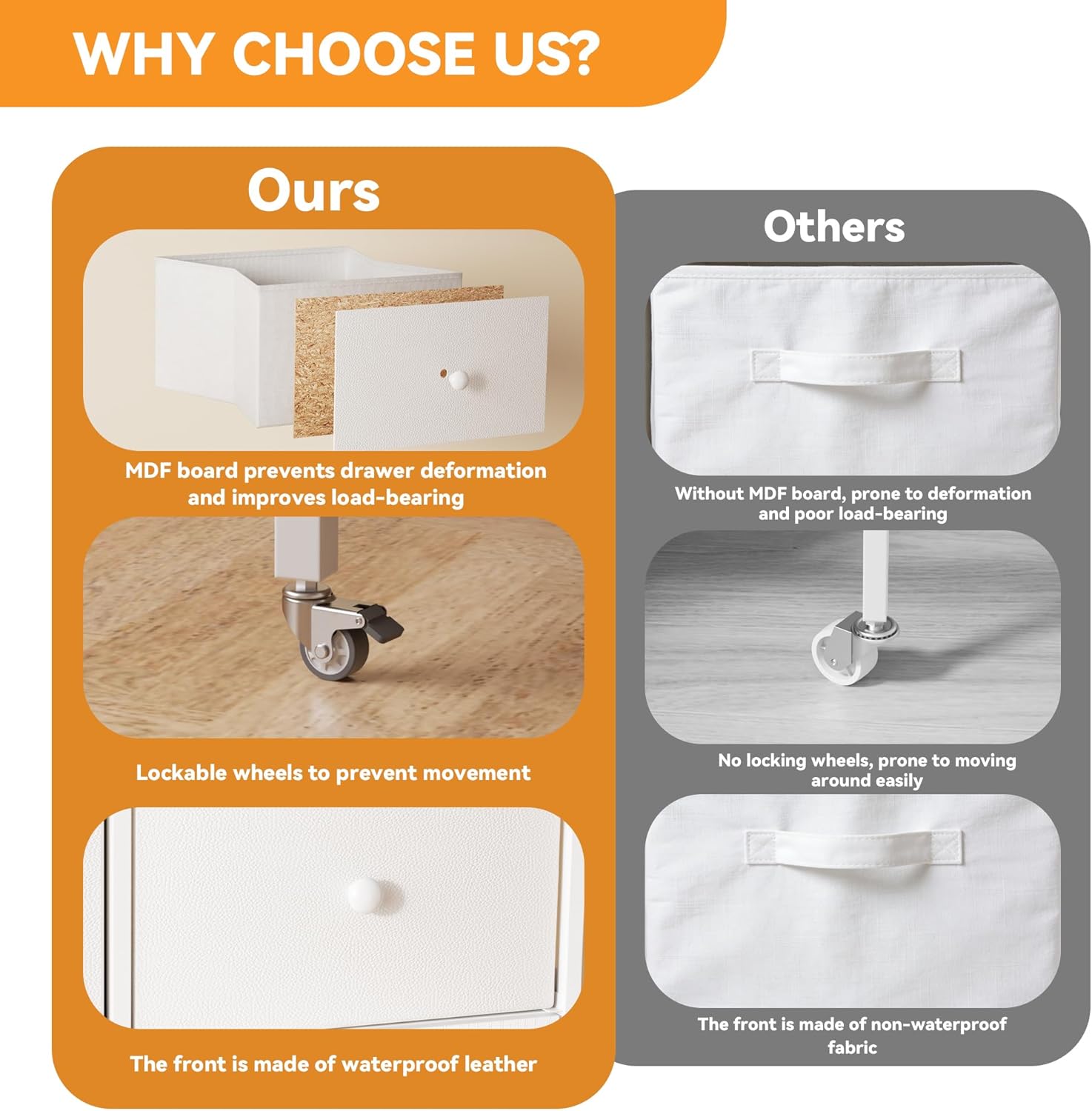 DTK Baby Dresser with Changing Table Top,4-Drawers Changing Table Dresser with Tile-Out Trash Cabinet and Pull-Out Shelf,Diaper Changing Station with Waterproof Pad and Storage for Nursery,White