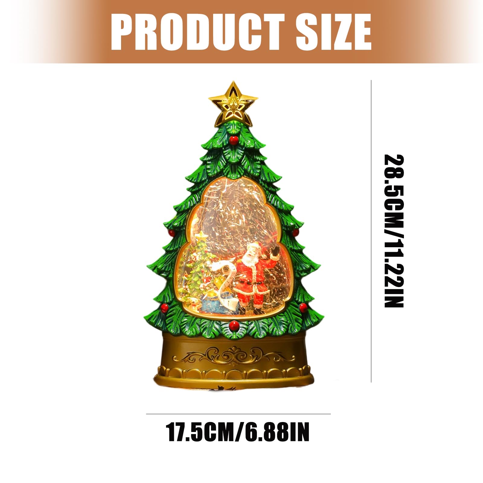 Decorazione da tavolo per albero di Natale in miniatura con canto eretto in canti permanenti, forte base in PVC per cerimonie di un anno, multifunzionale, per le cerimonie di festa, carillon