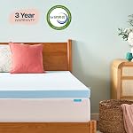 Linenspa 3 Memory Mousse de pouce Matelas Topper, Gel infusé Twin XL Matelas Topper, certifié CertiPUR-US, Topper seulement