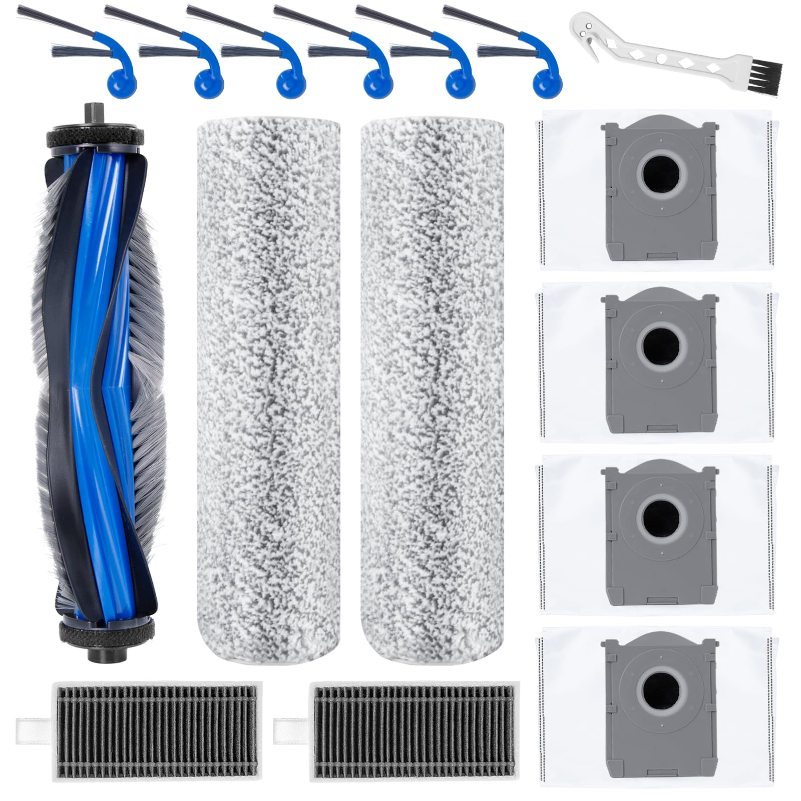 15 Pezzi Accessori Ricambio Per Ecovacs Deebot X8 Pro Omni / X8 Omni / T80 Omni – Spazzole, Filtri HEPA, Sacchetti - 3