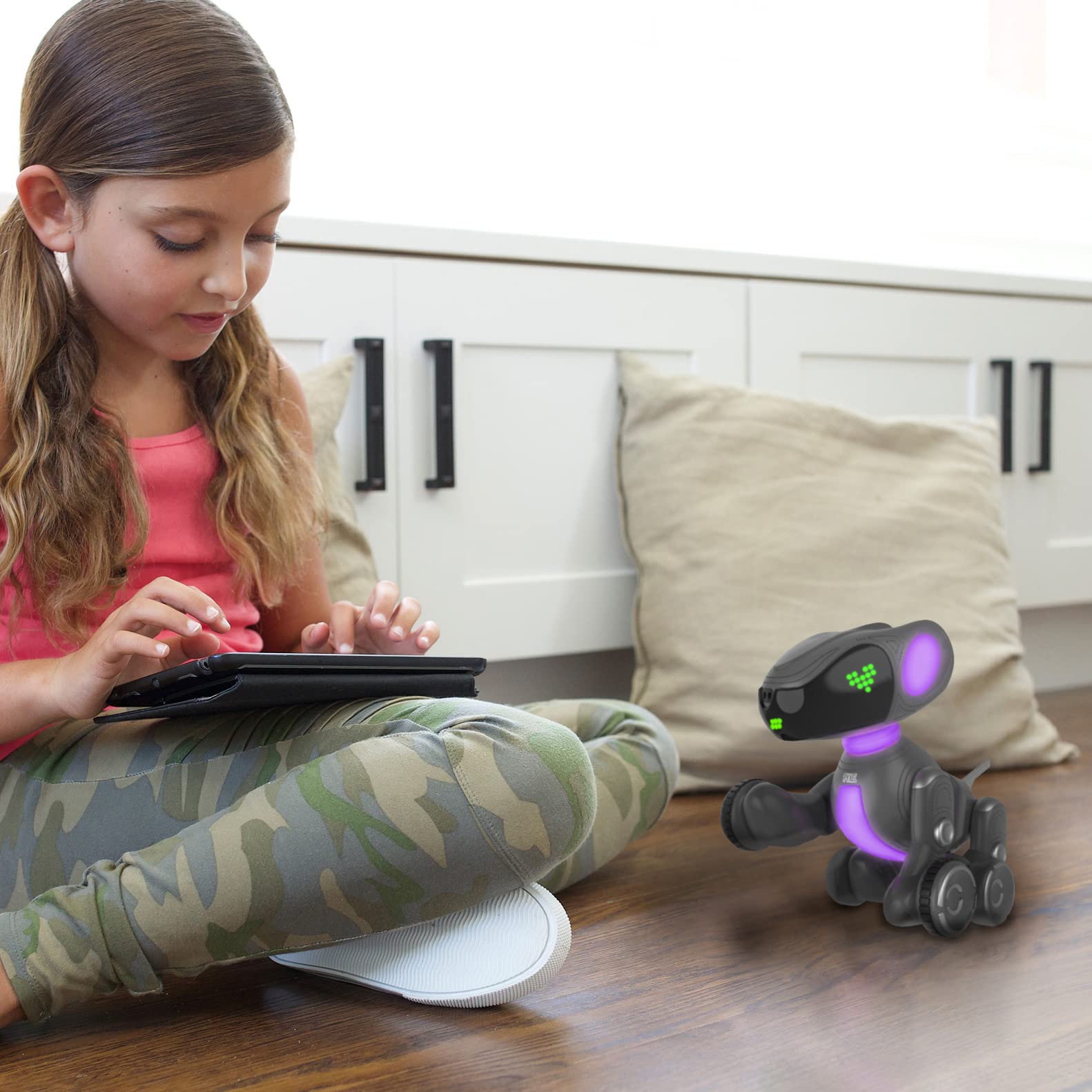 Learning Resources PYXEL, das programmierbare Haustier, Programmiersprachen Blockly u. Python, Mint-Programmierroboter für Kinder, Geschenke für Kinder ab 8 9 10 11 12 Jahren, Jungen und Mädchen