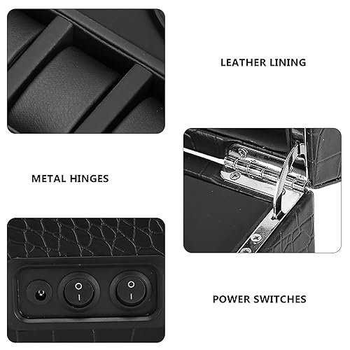 Miniatura 7 de Automatic Watch Winder Men Watch Display Storage Box Home Storage Box Shop Men Watches Watch, Rotating Automatic Watch Box Cosmetic Display