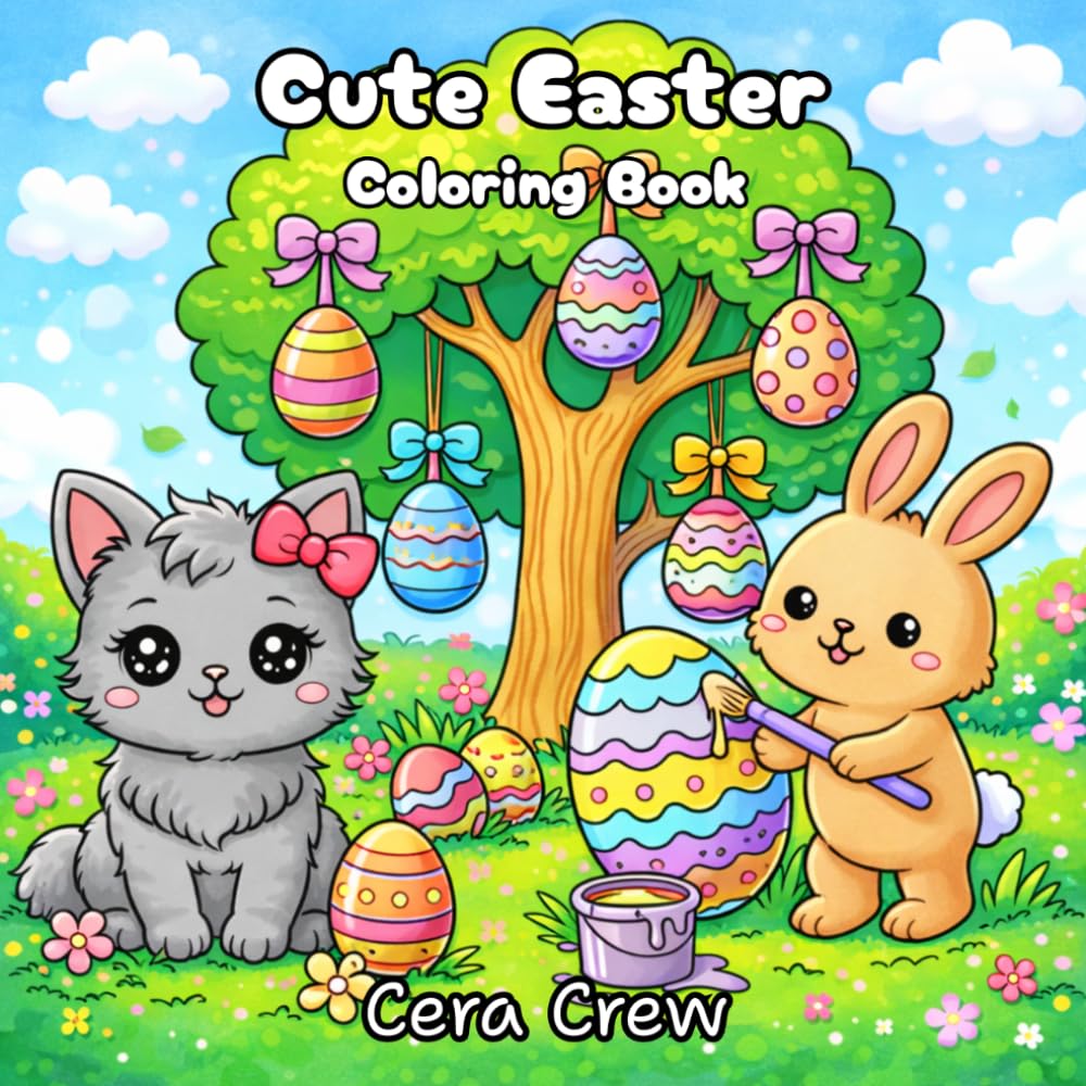 Cute Easter: Coloring Book
