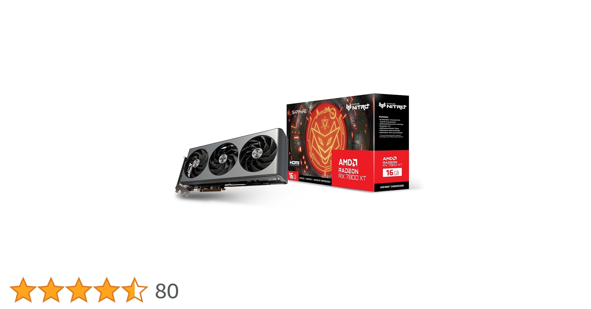 Amazon | SAPPHIRE NITRO+ Radeon RX 7800 XT GAMING OC 16GB GDDR6