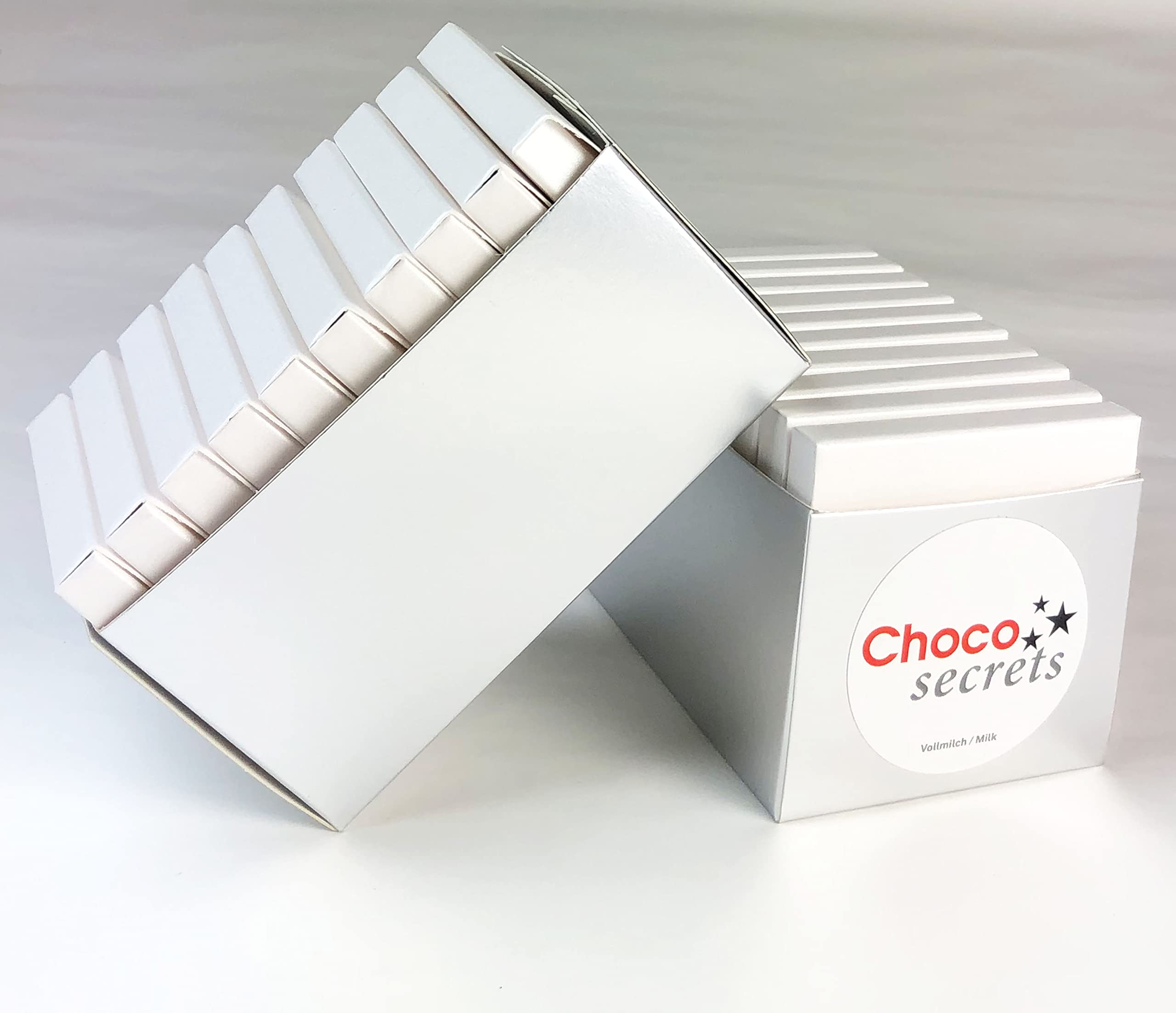 CHOCO SECRETS 20 Personalisierte Schoko-Herzen einzeln verpackt - Personalisierte Schokolade mit Namen und Datum - Einzigartige Hochzeit-Gastgeschenke - Schokoladenherzen mit individueller Geschenkbox