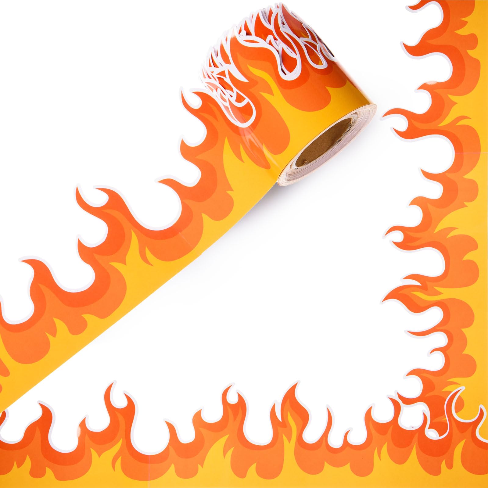 Snapklik.com : AWIZOM 99 Feet Fire Bulletin Board Border Red Orange ...