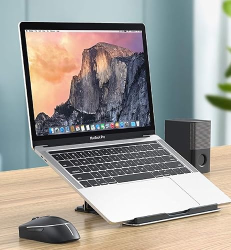 Miniatura 5 de Rosa Schleife - Soporte ajustable de aluminio para laptop, plegable, multiángulo, 1.9 libras, soporte resistente para laptop compatible con MacBook,