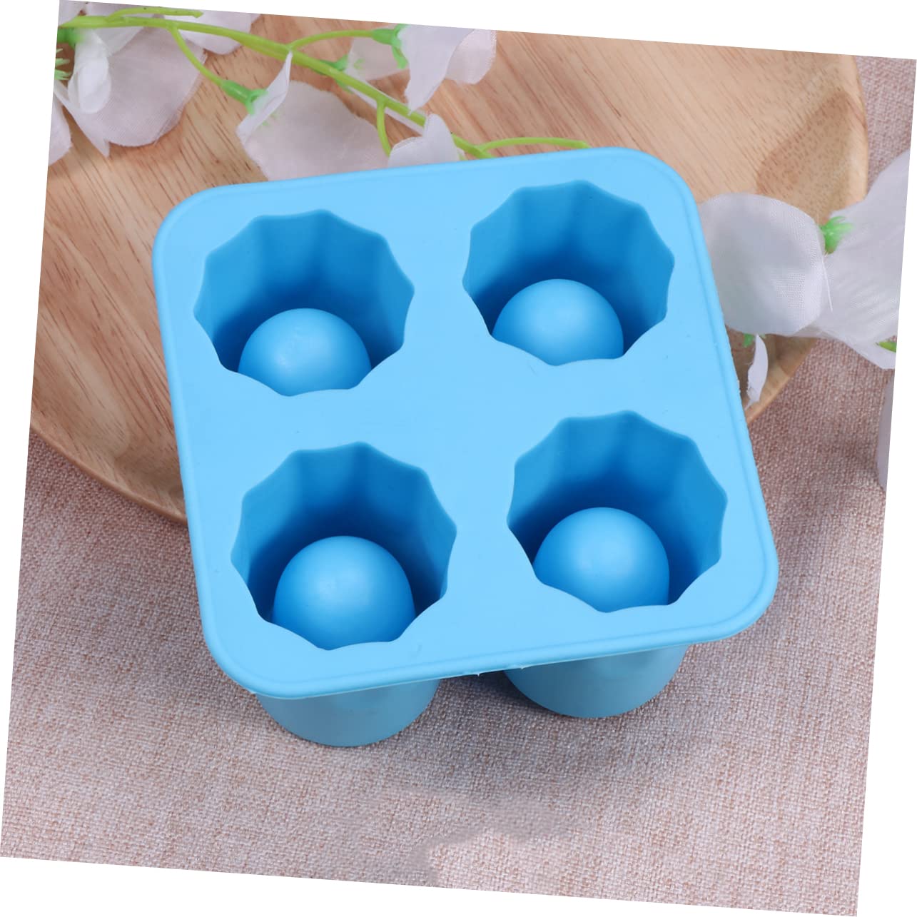 2Pcs Moules À Glaçons En Silicone Flexible Pour Créer Des Glaçons Pudding Et Bonbons - Bac À Pratique Et Personnalisé (Bleu)