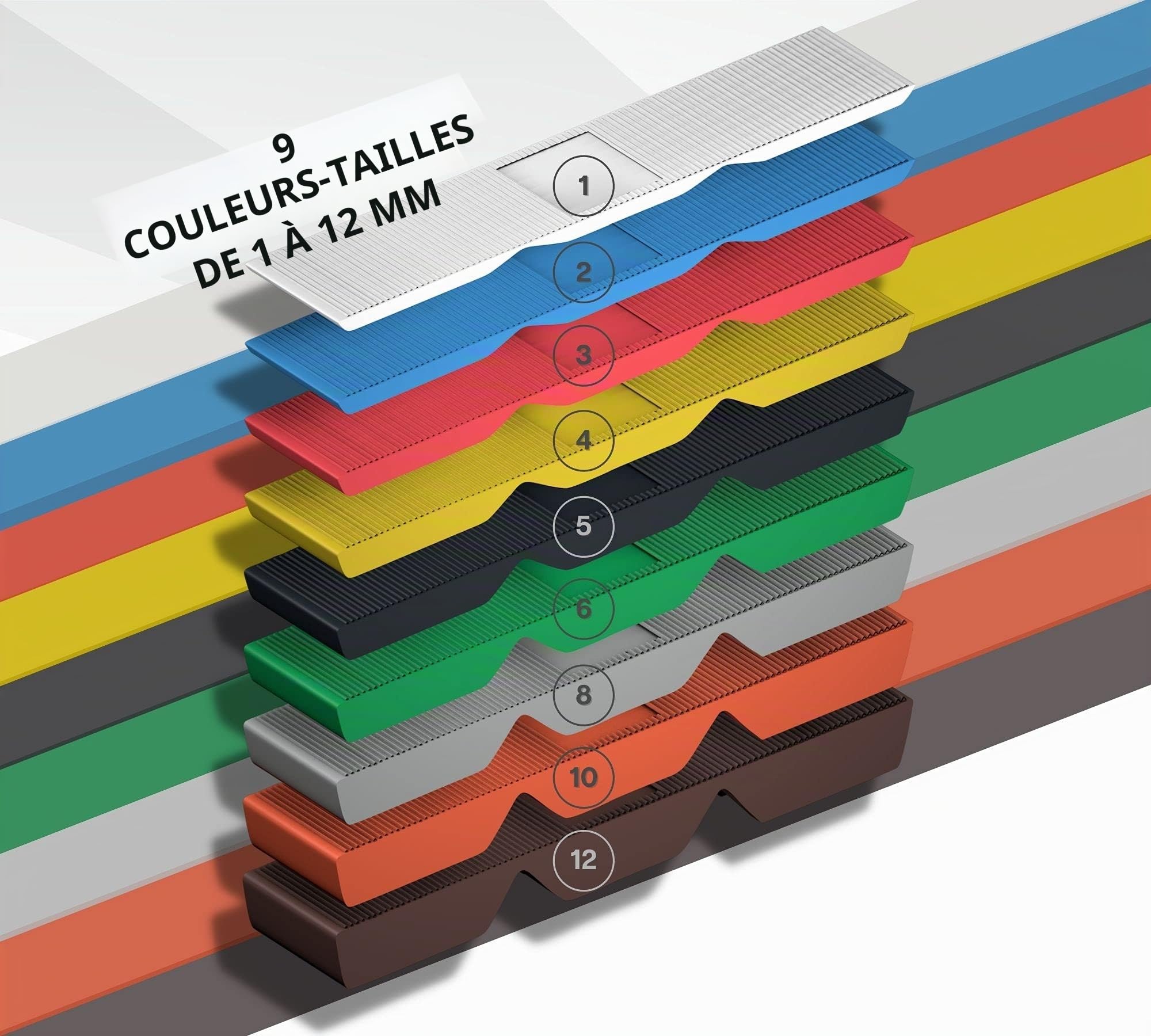 DOJA BARCELONA | Cales de Vitrage 5mm | Noire | 100 Pcs | Blocs d'Écartement en Plastique, Entretoise Polypropylene | Plaques d'Espacement avec Points de Rupture pour Rangement, Équilibrage...