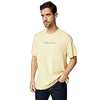 Calvin Klein Uomo T-Shirt Maniche Corte Glitched Logo Classic Tee in Cotone