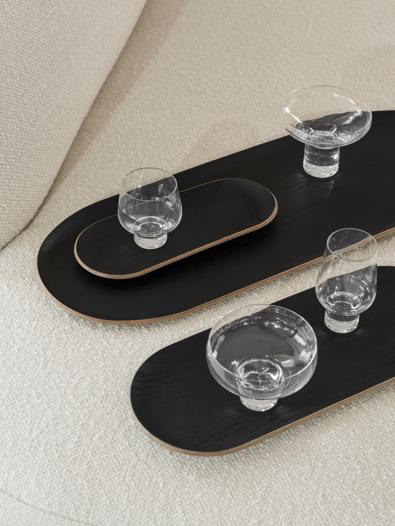blomus Tablett -BAKI- | Serviertablett aus FSC Holz | Farbe Black | Größe L 55x20 cm | Dekotablett für Küche & Wohnzimmer