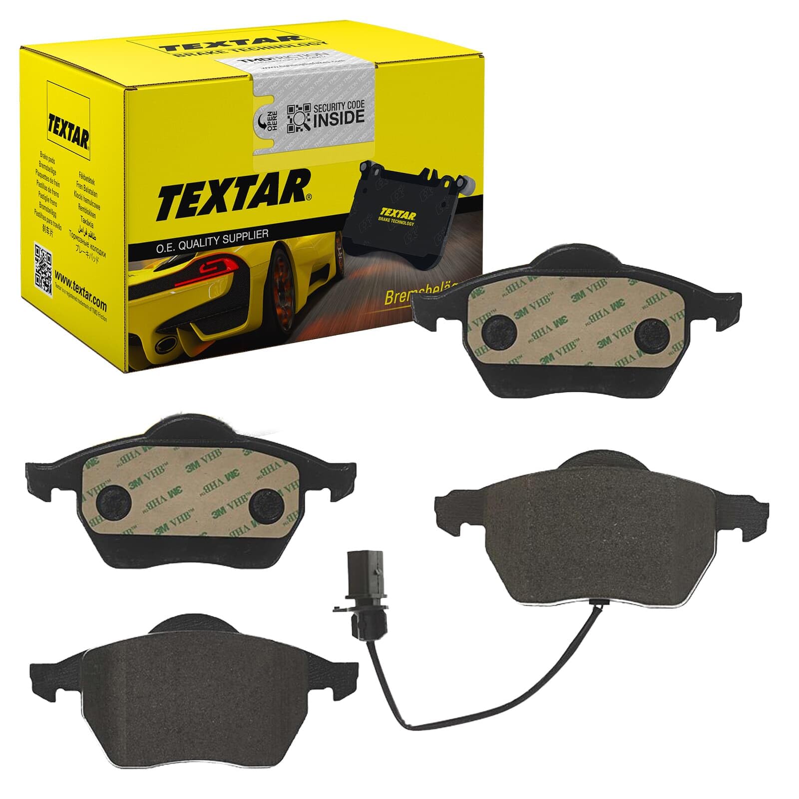 TEXTAR Kit pastiglie freni Anteriore con segnalatore usura integrato 2301802 Compatibilità con AUDI A4 Avant 8ED, B7 A4 Sedan 8EC, B7 A6 Avant 4F5, C6 A4 Sedan 8E2, B6 A6 Sedan 4F2, C6