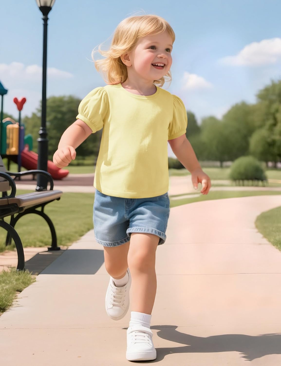 Witwot 3 Pack Toddler Girl Shirts Cotton Baby Girls T-Shirts Basic Short Sleeve Tee Tops Size 18M-5T - Image 3