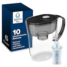 Brita Small 6 Cup Water Filter Pitcher, 1 BritaPlus Filter, Metro, Black (Package May Vary)