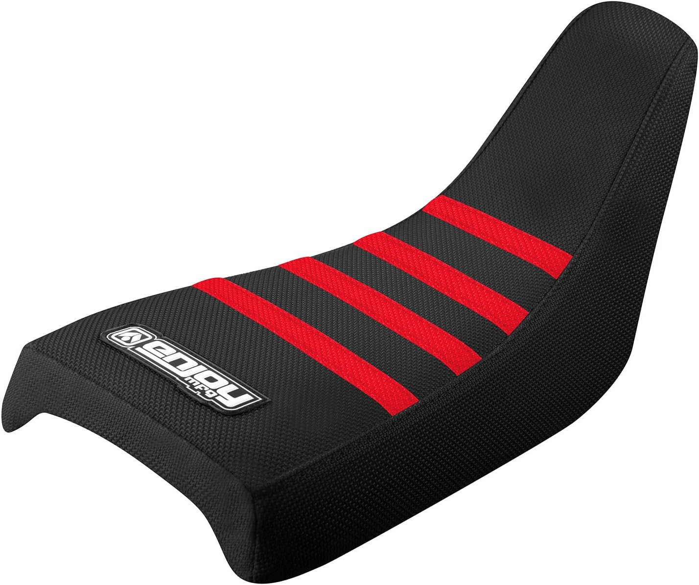 Enjoy Mfg Seat Cover - Compatible Fit for Honda Z50 Z50 - Red Sides/Black Top/Red RIbs #120