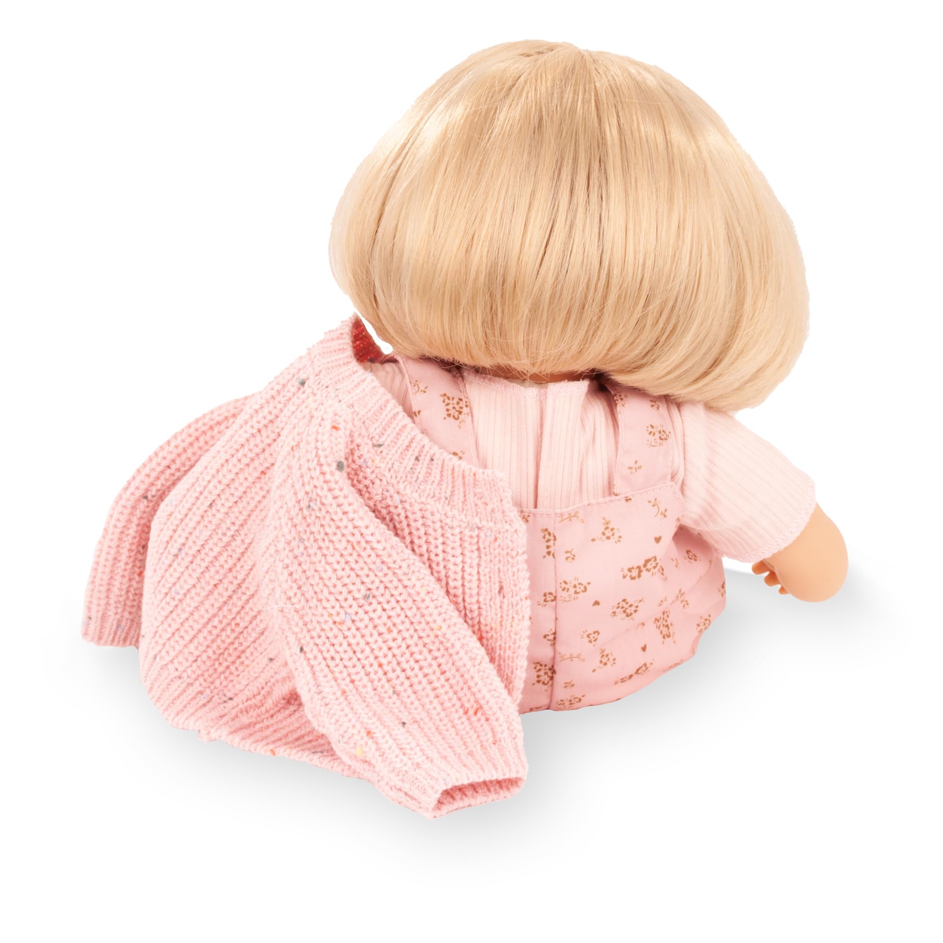 Götz 2620972 Muffin Millefleur Puppe 33 cm Babypuppe Blaue Schlafaugen | 7-tlg, blonde Haare, Weichkörper, für Kinder ab 3 Jahren, frisierbar, waschbares Haar, mit Schnuller, Haarband und Sandalen