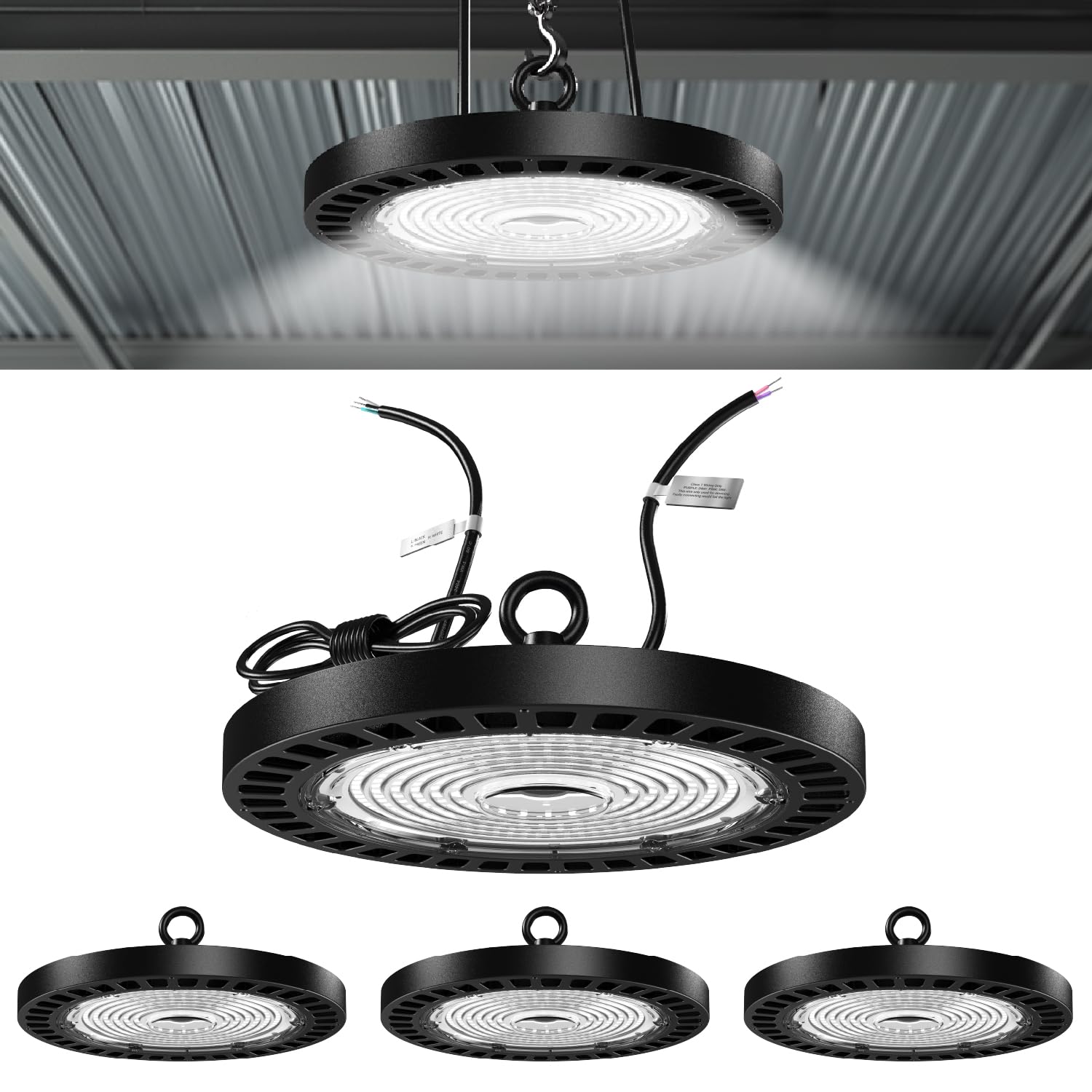 Sunco UFO LED High Bay Light, 150W, 21000 Lumens 5000K 100-277V