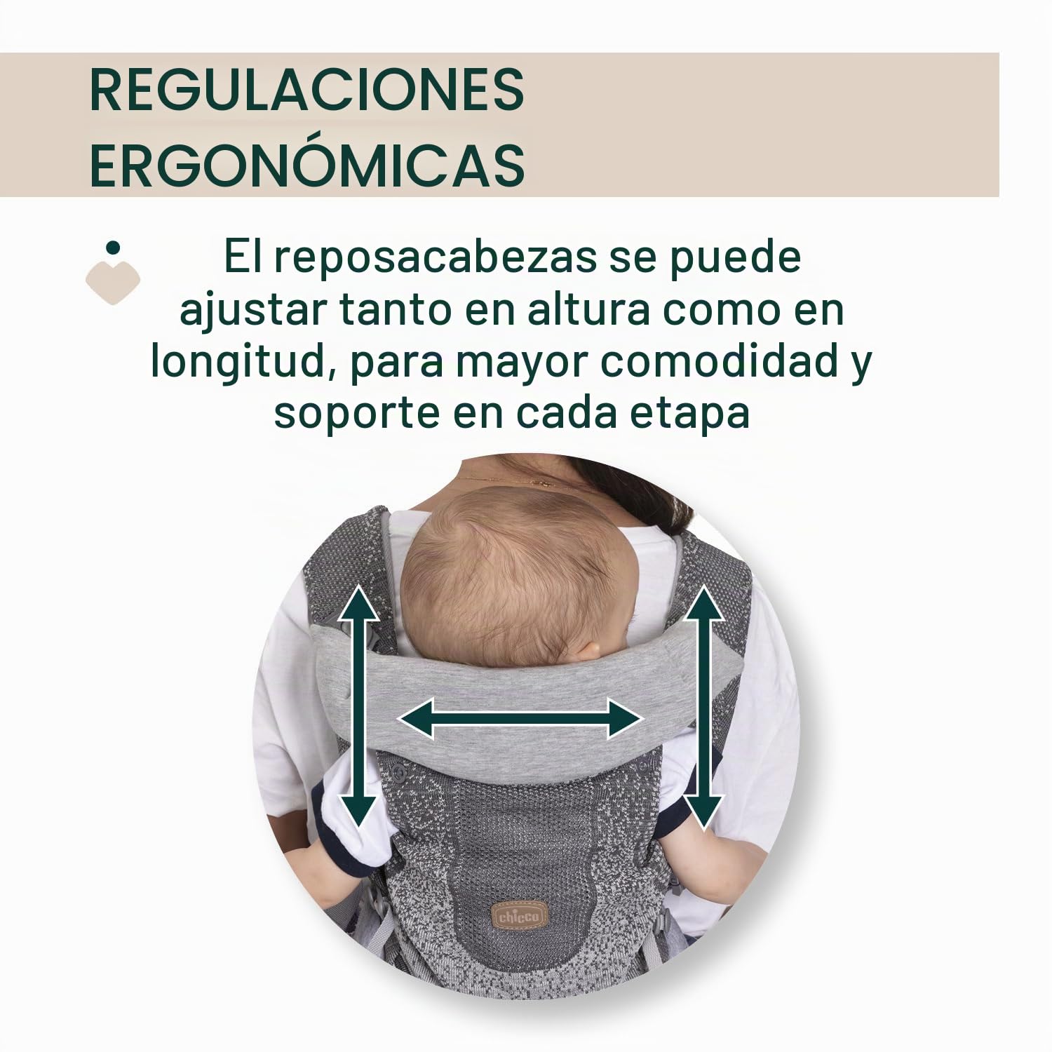 Chicco Airy Hip Fit Mochila Ergonómica 3-en-1,Tejido Transpirable, Soporte Base Extraíble para Distribución del Peso, Múltiples Posiciones: Frente a la Madre, Frente al Mundo y Mochila, 0-15 kg