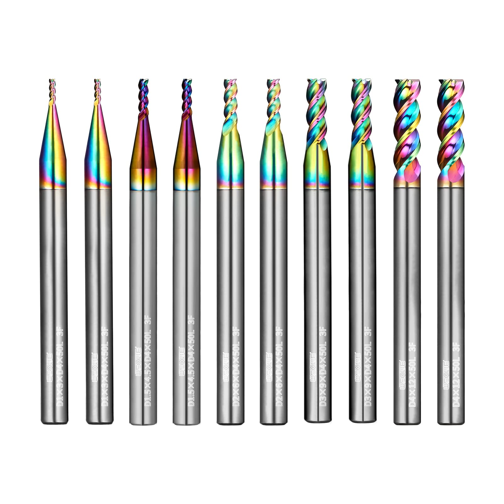 Carbide End Mill Set - Diamond Coating for Metal -25 Carbide End Mill Set - Diamond Coating for Metal -25