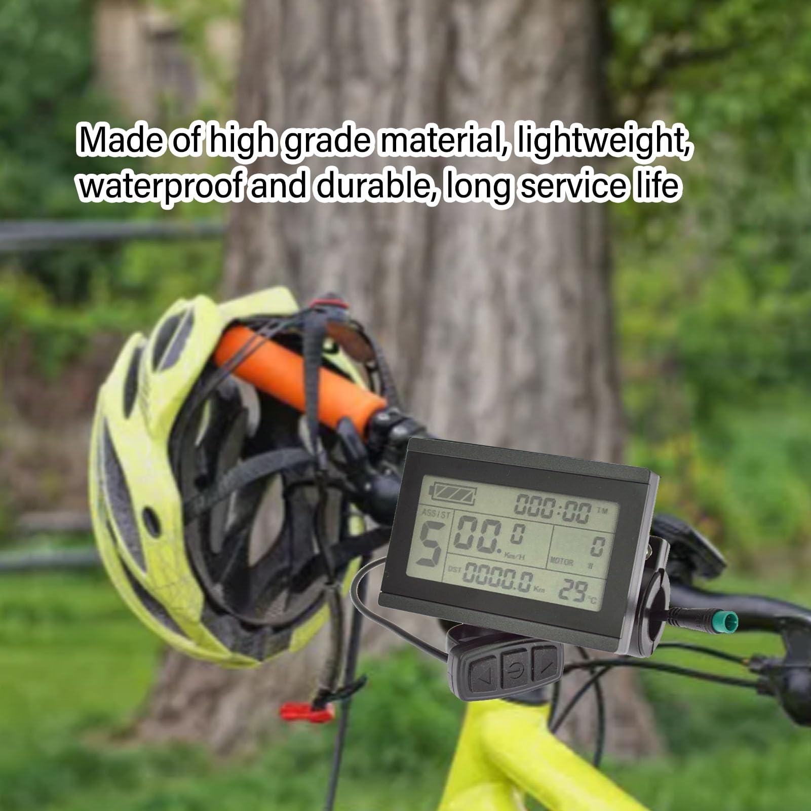 Display LCD per bicicletta elettrica Pannello di controllo retroilluminato impermeabile con monitoraggio dei dati per mountain bike elettrica e bici da pendolare 1 pezzo