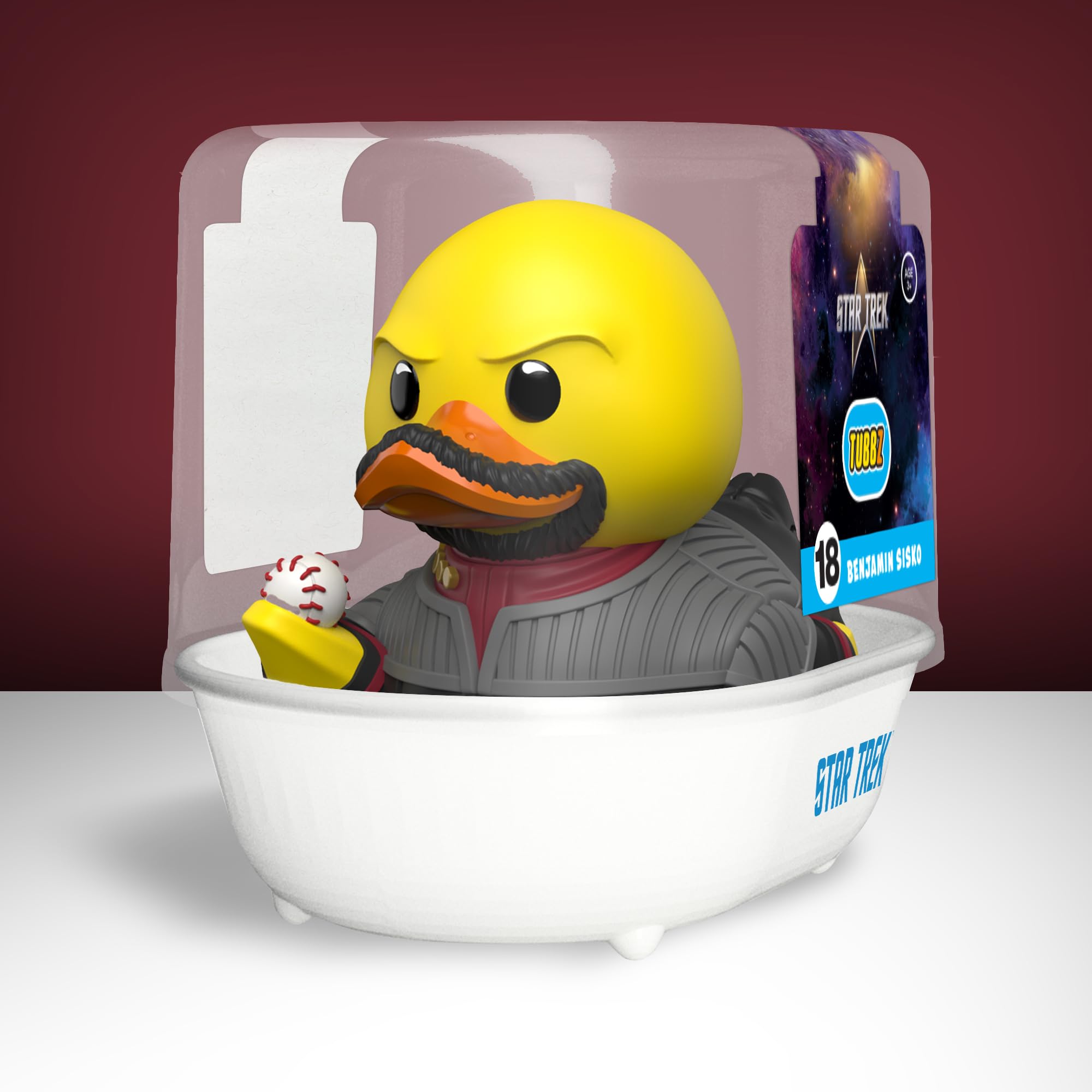 TUBBZ First Edition: Star Trek - Benjamin Sisko Cosplaying Rubber Duck Vinyl Figure, Benjamin Sisko (Bathtub), 3.54 inches - Image 2