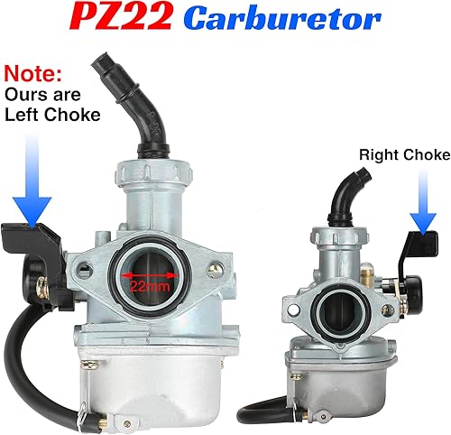 Miniatura 2 de YOXUFA Kit de filtro de aire de carburador PZ22 de 0.866 in para 125cc 110cc Pit Dirt Bike ATV XR CRF50 SSR 70cc TaoTao DB14 DB24 Coolster Apollo