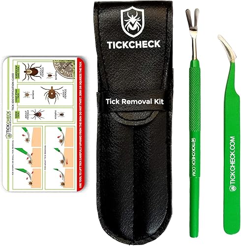 TickCheck Premium Tick Remover Kit - Stainless Steel Tick Remover