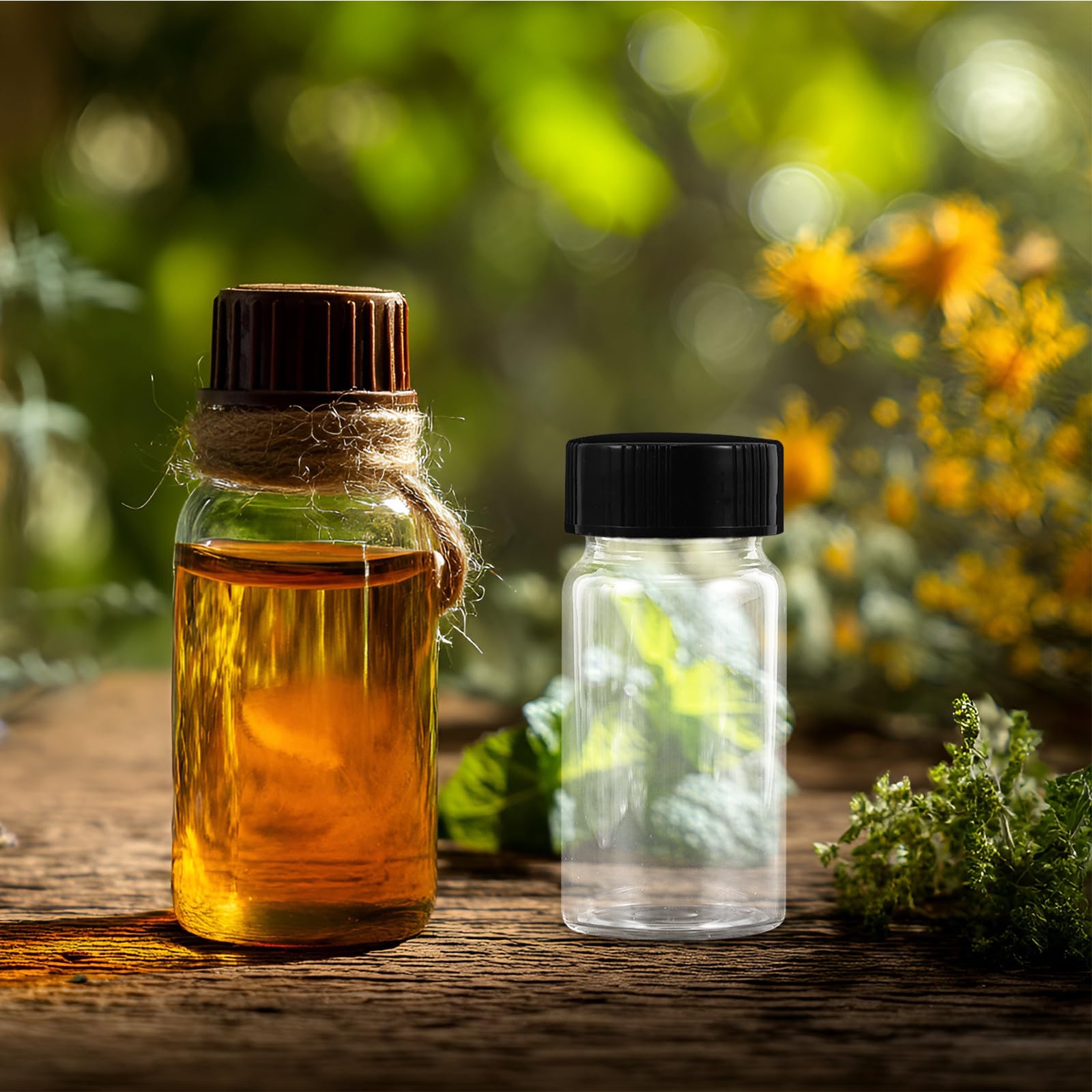 VOSAREA 100 Pezzi Mini Bottiglie di Vetro Trasparente 20ml Tappi a Vite | Contenitori in Vetro e Pp, Alta Trasparenza, Facili da Portare, per Viaggio ed Esperimenti