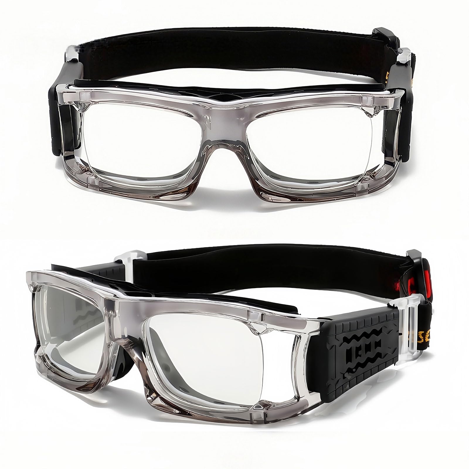 Optische Sportbrille mit Sehstärke,Perfekt sitzende Schutzbrille, Dioptrien: -1,5 bis -8,0, Anti-Beschlag-UV-Schutz，geeignet für Brillenträger，Basketball Laufen Radfahren