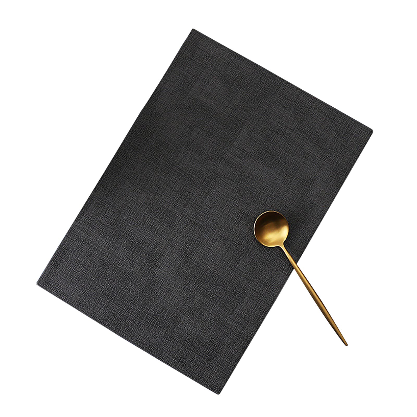 Set de table en cuir synthétique noir fini les taches sur la table