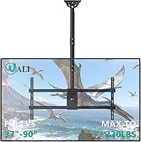 Vista 11 de WALI - Soporte de techo ajustable compatible con la mayoría de pantallas LED, LCD, OLED y plasma de 23 a 43 pulgadas, hasta 110 libras, agujeros