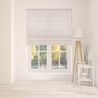 Arlo Blinds Persianas romanas de tela sin cordón que filtran la luz, color: Pebble Beach, tamaño: 67,3 cm de ancho x 152,4 cm de alto