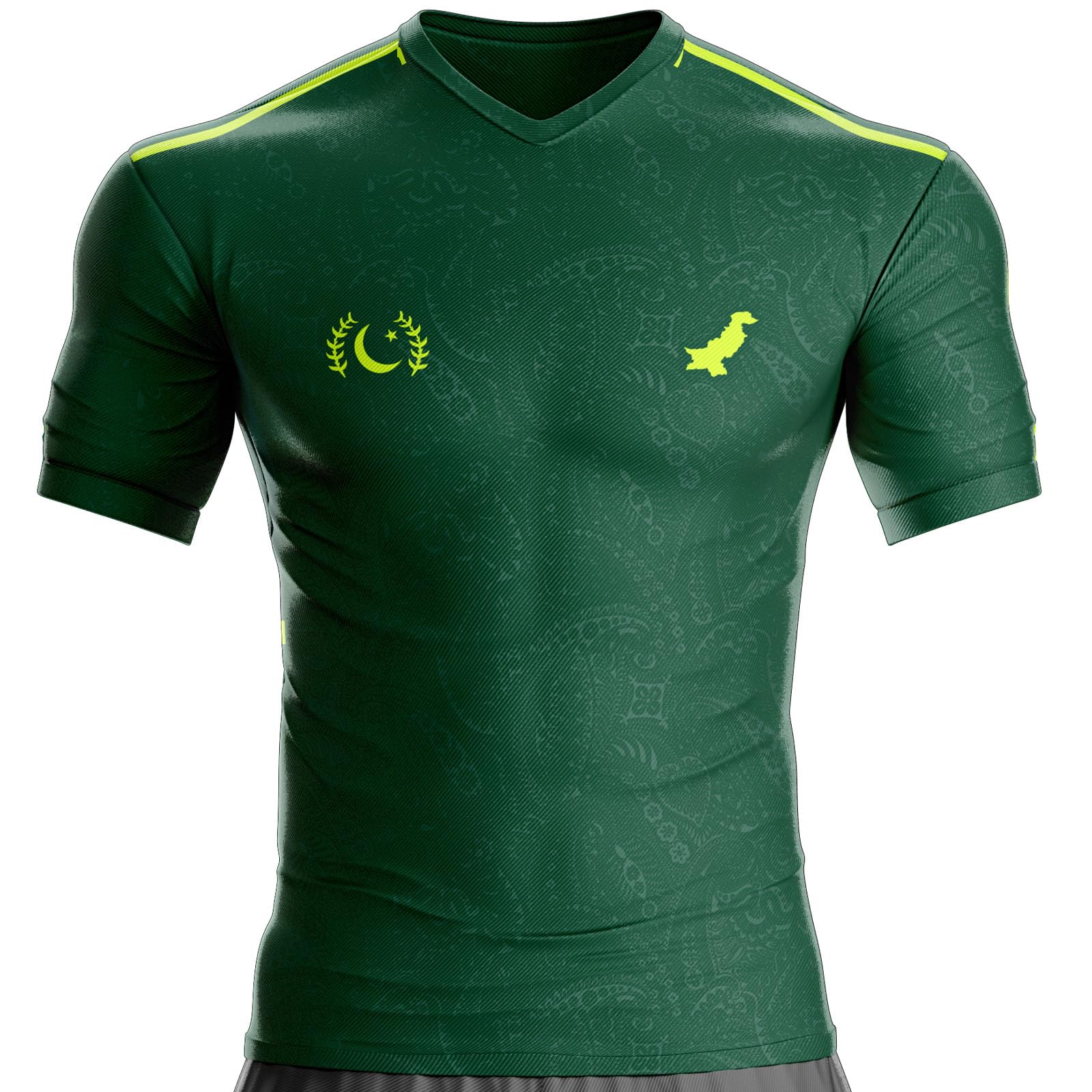 Maillot Pakistan Football PK-124 Microfibre Respirant, Cadeau, vêtement, Drapeau