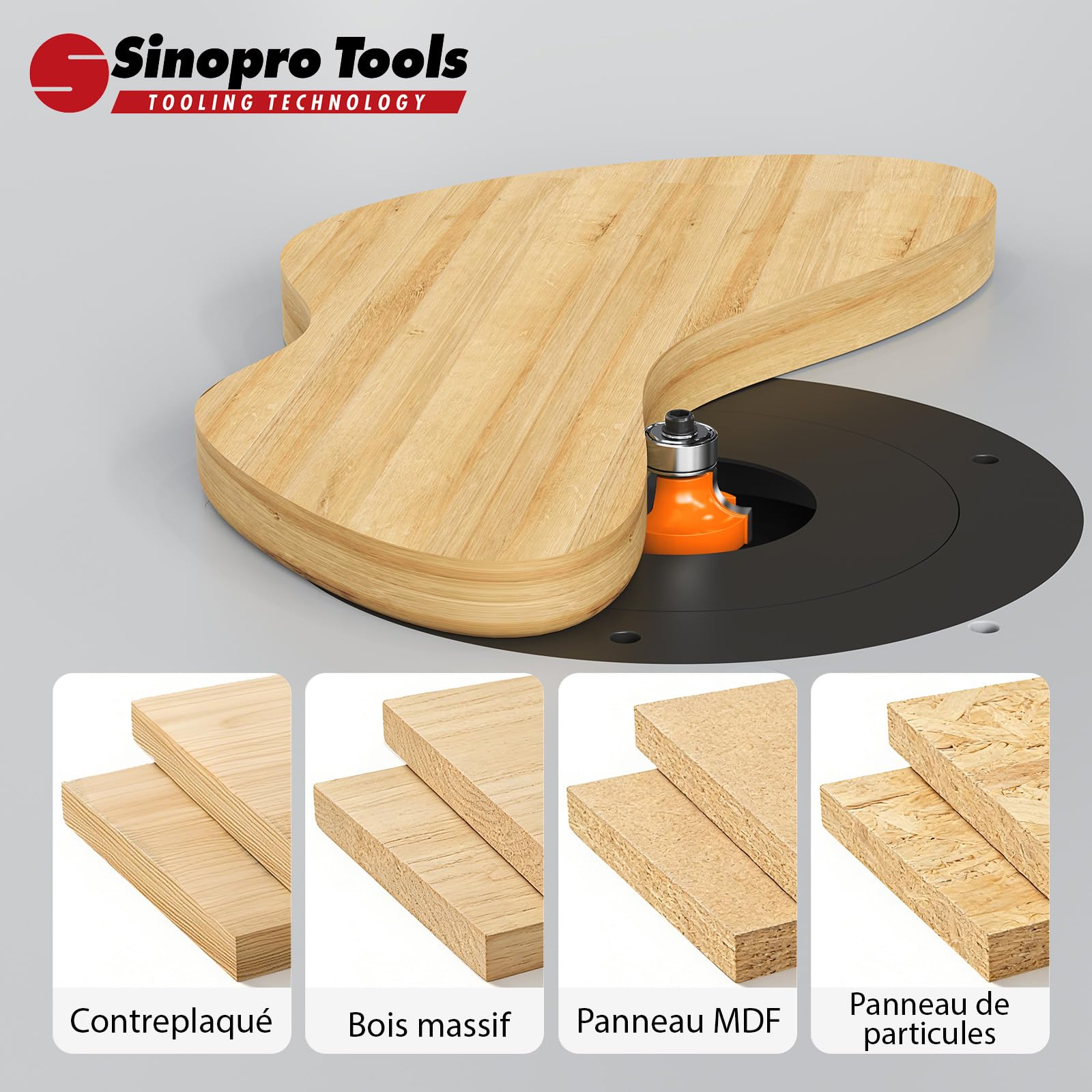 Jeu de 7 Fraises à Arrondir Quart-de-Rond pour Défonceuse – Queue 8 mm, Rayons 2/3/4/5/6/8/10 mm, Roulements Interchangeables 9,5 & 12,7 mm, Fraises Carbure pour Bois MDF Contreplaqué