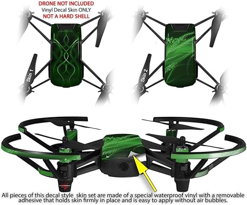 Miniatura 2 de Skin Wrap 2 Pack para DJI Ryze Tello Drone abstracto 01 verde Drone No Incluidas