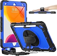 Vista 14 de Timecity - Funda para iPad de 9ª/8ª/7ª generación, de 26 cm, versión 2021/2020/2019, con protector de pantalla integrado, soporte, portalápices