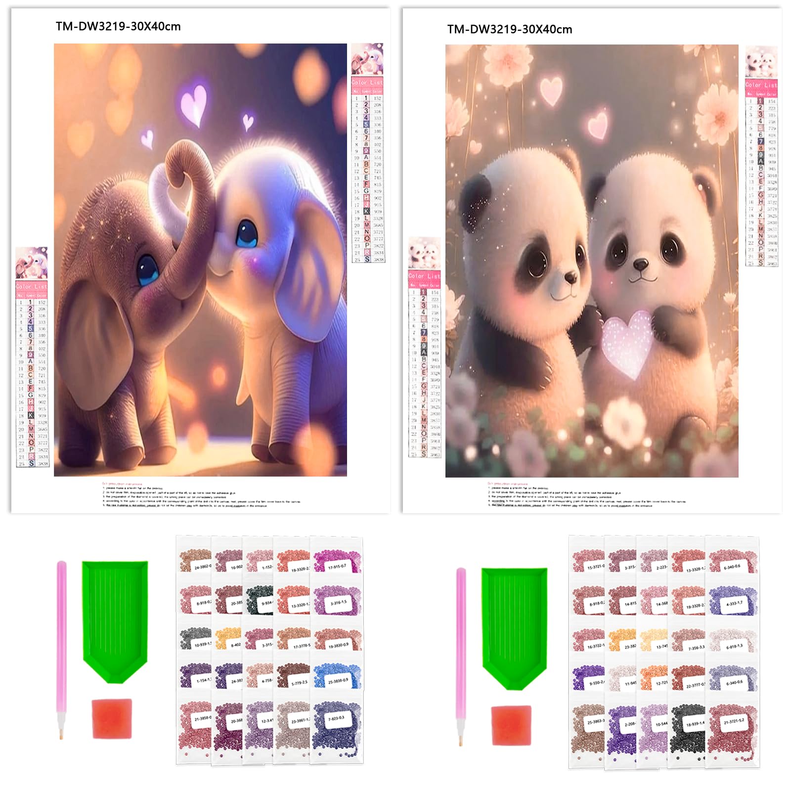 Kit Diamond Painting Stitch 5D | 4 Tele 18x18cm | Con Diamanti E Strass | Per Decorazione E Regalo - Foto 3