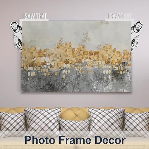 Miniatura 4 de Decoración creativa de esquina de puerta grande y mejorada, divertida decoración del hogar I Saw That Jesus Door Sitter Hanger Marco de madera