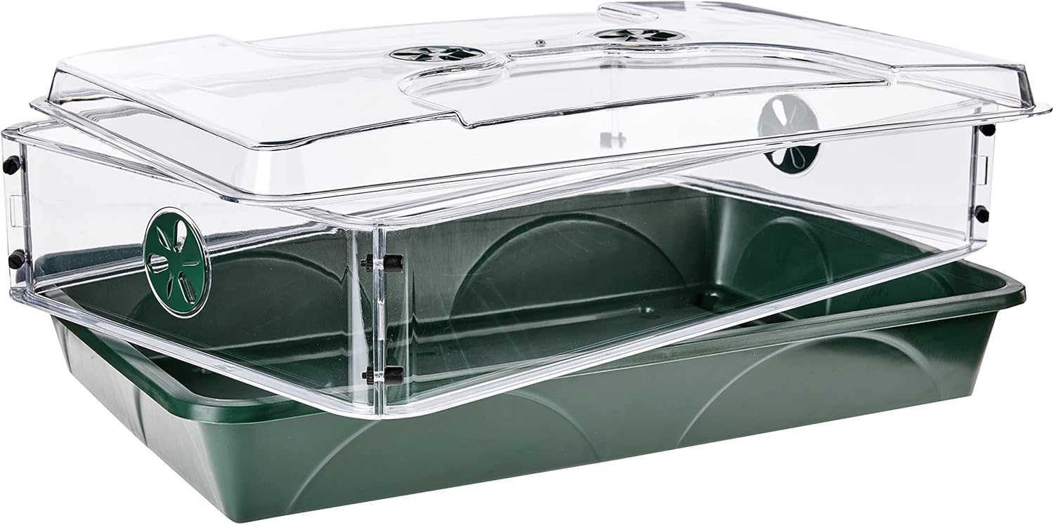 EarlyGrow 93807 Domed Propagator, 2 Height Extenders, Green : Home & Kitchen